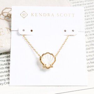 Kendra Scott Brynne Shell Gold Ivory Mother-of-Pearl Necklace